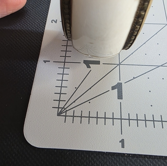 Vintage Wide Bone Inlay Brass Bangle Bracelet Boho Tribal Size 8 - Picture 5 of 5